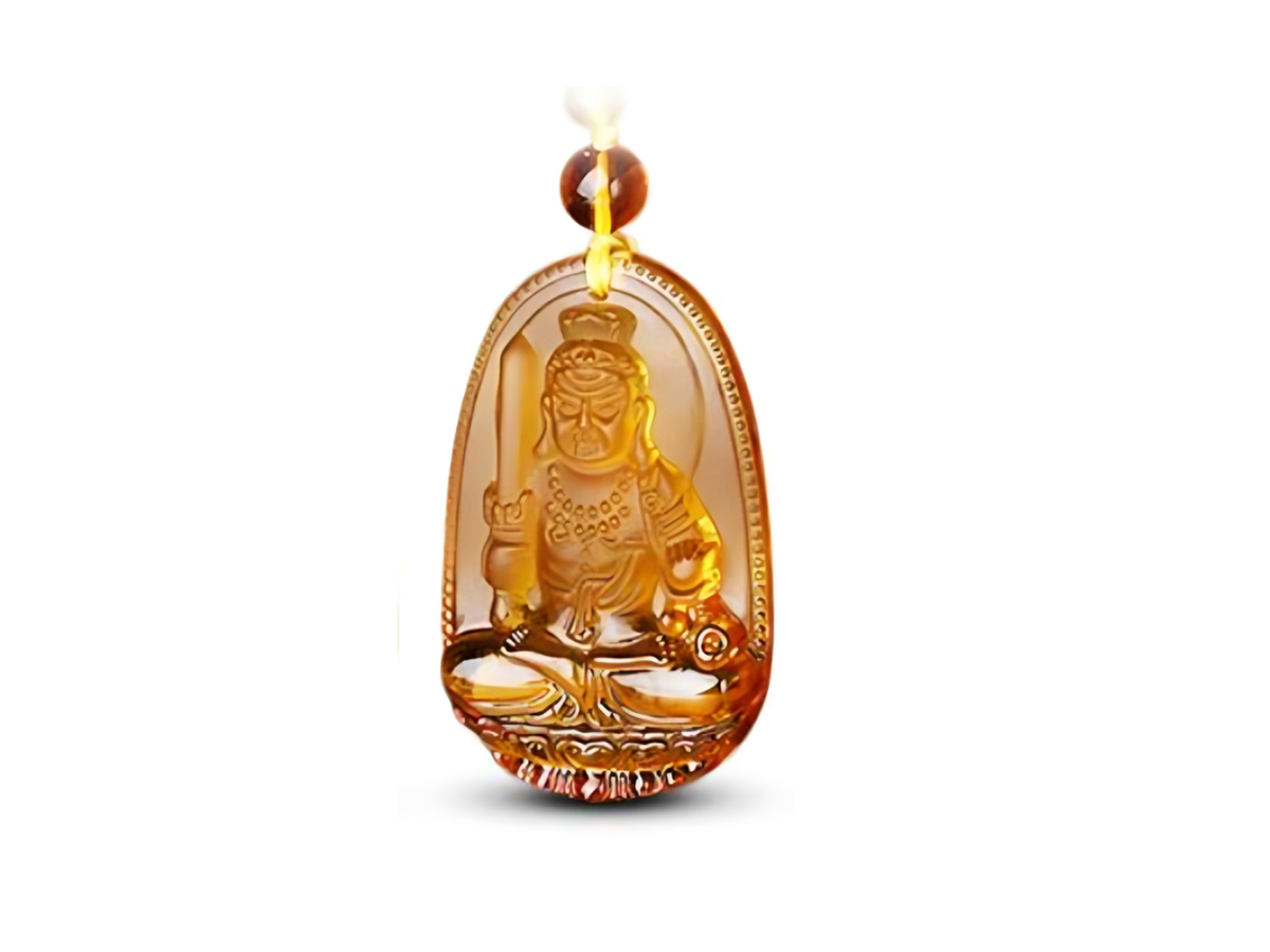 Kailash Way Citrine Buddha Wealth Luck Necklace