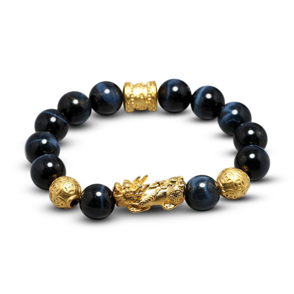 Kailash Way Tiger's Eye Pixiu Wealth Luck Protection Bracelet