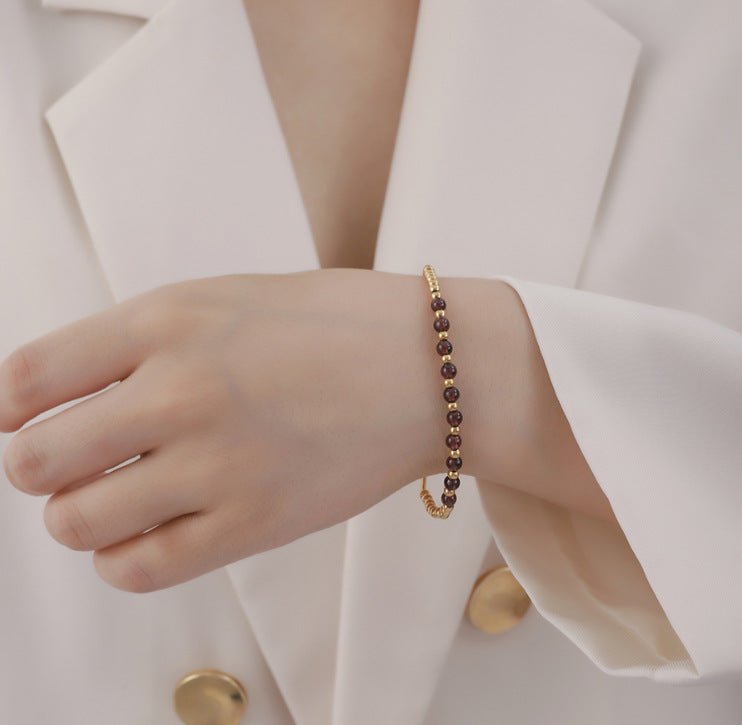 Kailash Way Gold Garnet Triumph Healing Bracelet