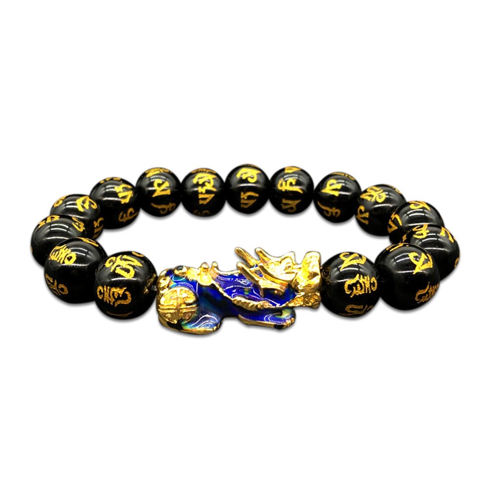 Kailash Way Obsidian Pixiu Wealth Attraction Protection Bracelet