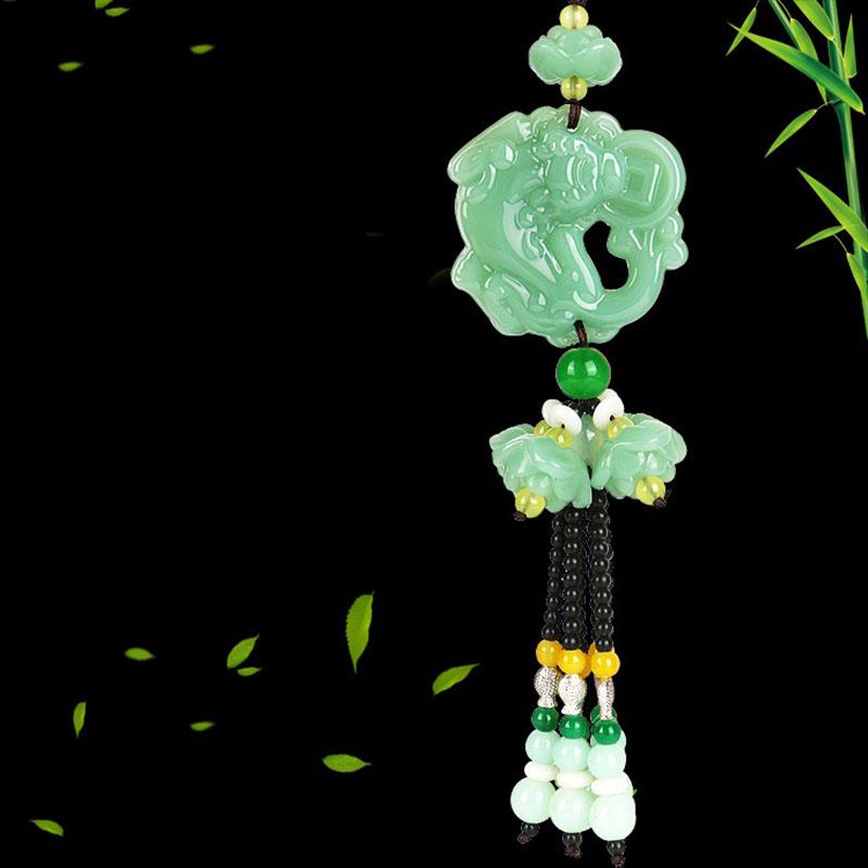 Kailash Way Jade Pixiu Prosperity & Protection Car Ornament
