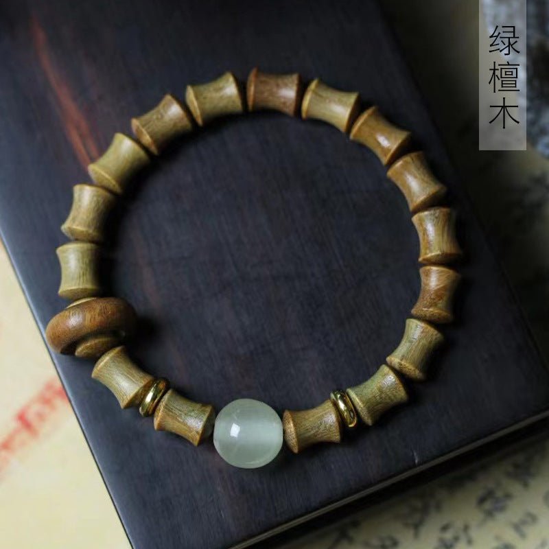 Kailash Way Green Sandalwood Jade Confidence Chakra Bracelet