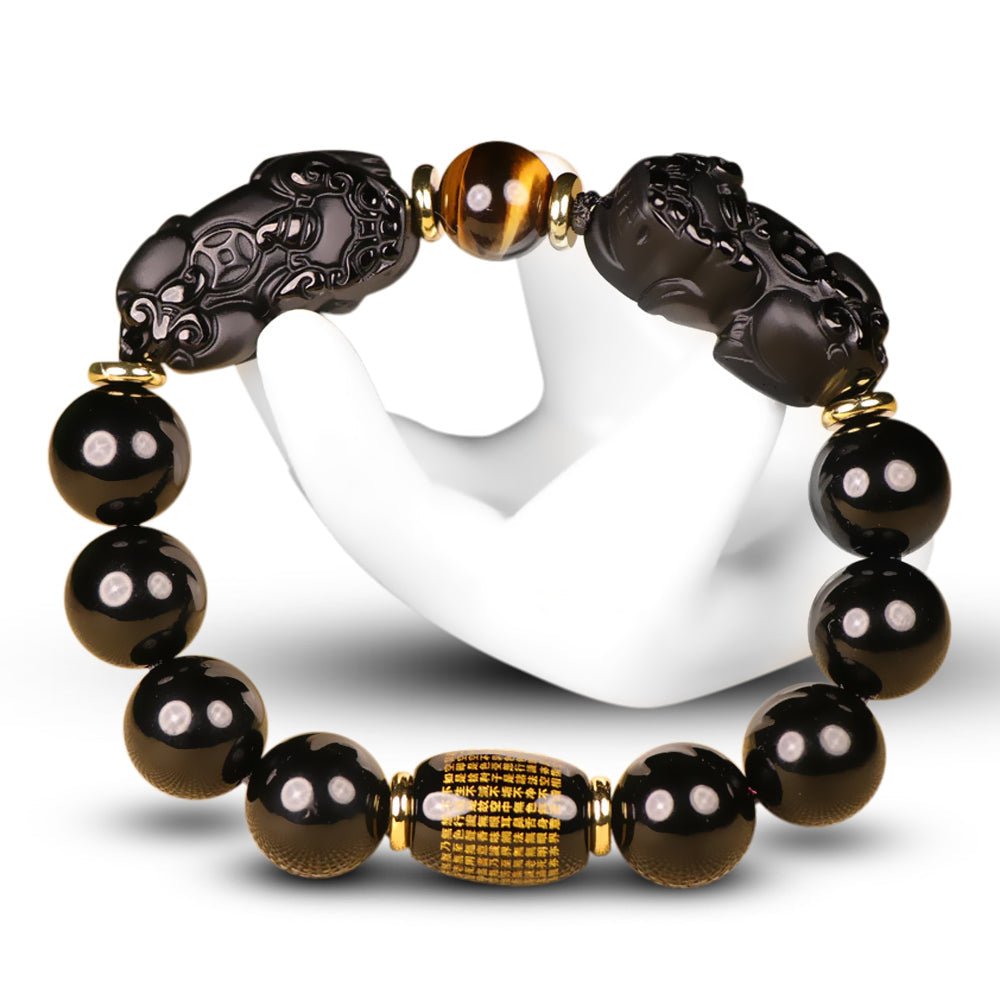Kailash Way Gold Obsidian Pi Yao Wealth Protection Bracelet