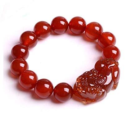 Kailash Way Red Agate Pixiu Wealth Attraction Bracelet