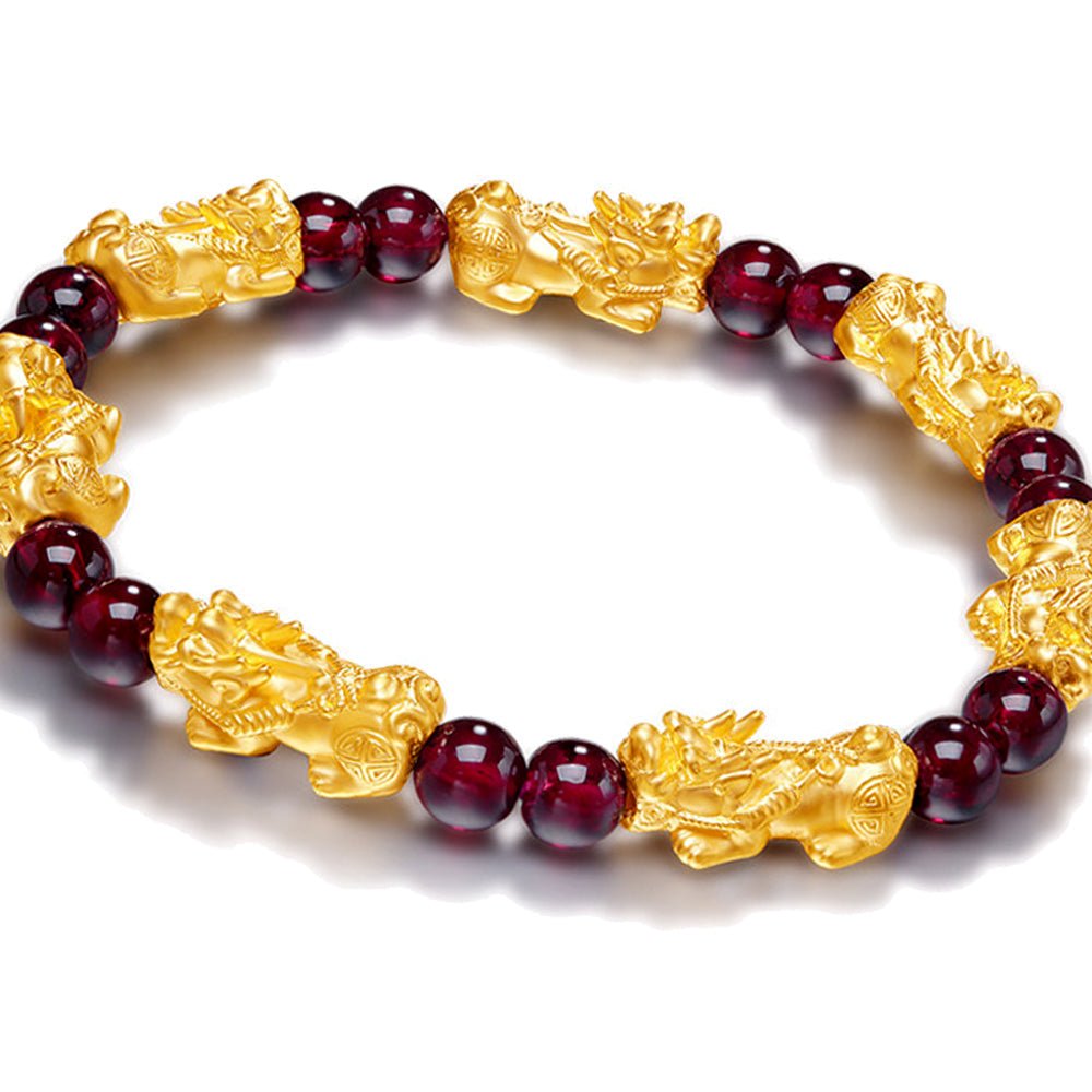 Kailash Way Garnet Pixiu Abundance Wealth Bracelet
