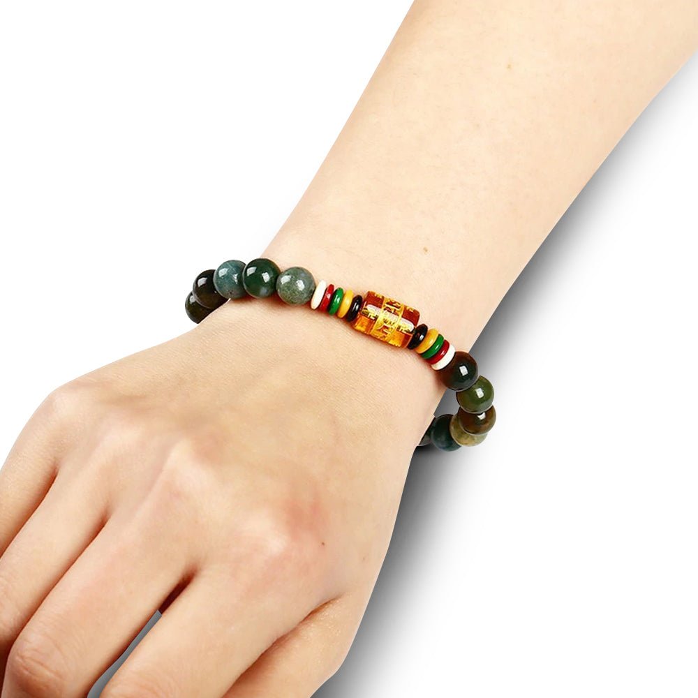 Kailash Way Agate Mantra Positivity Balance Bracelet