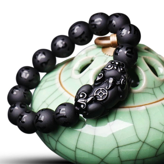 Kailash Way Obsidian Pixiu Wealth Protection Bracelet Photo 2