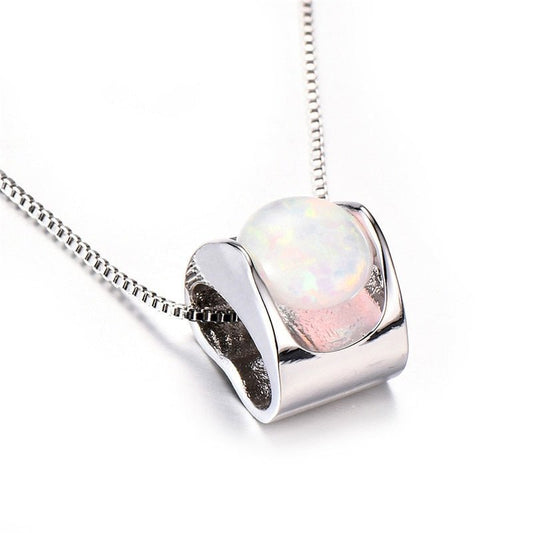 Kailash Way Sterling Silver Opal Healing Love Pendant Necklace Photo 2
