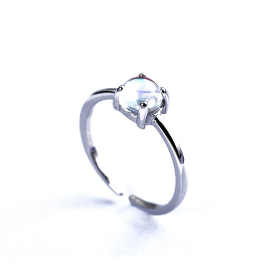 Kailash Way Silver Moonstone Psychic Protection Ring