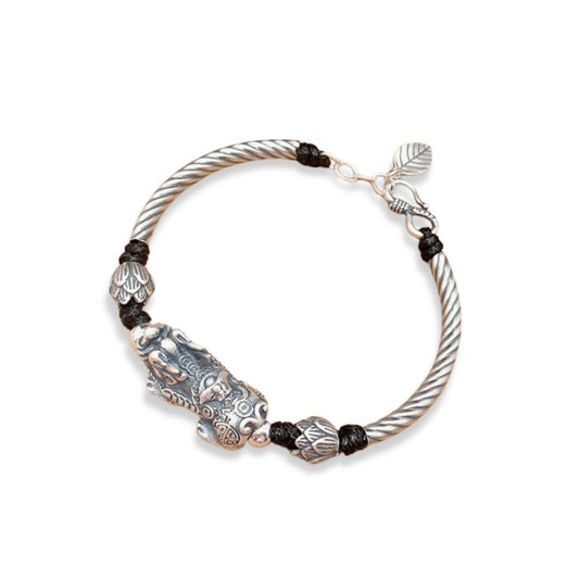 Kailash Way Silver Pixiu Prosperity Wealth Bangle
