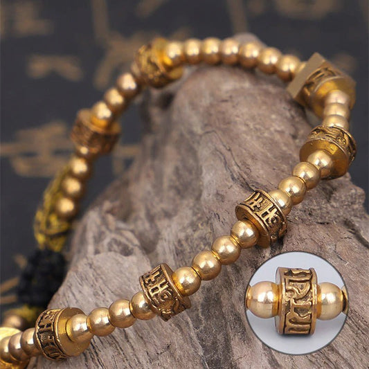 Kailash Way Golden Mantra Protection Wisdom Bracelet