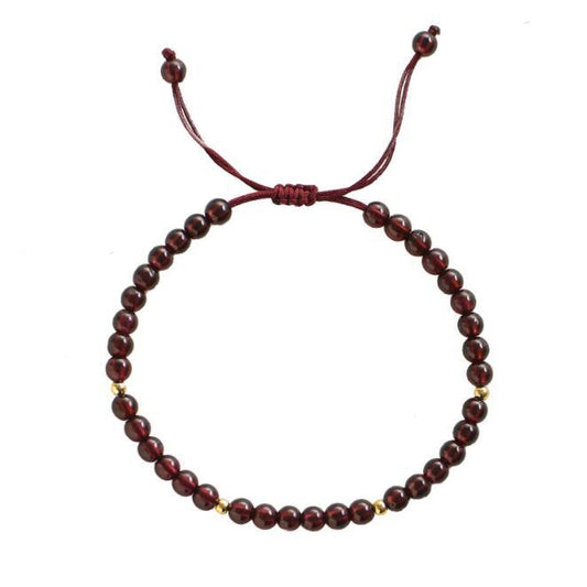 Kailash Way Garnet Prosperity Success Red String Bracelet