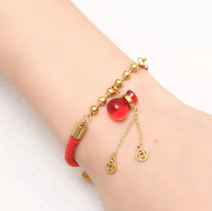 Kailash Way Red Money Bag Prosperity Luck Attraction Bracelet