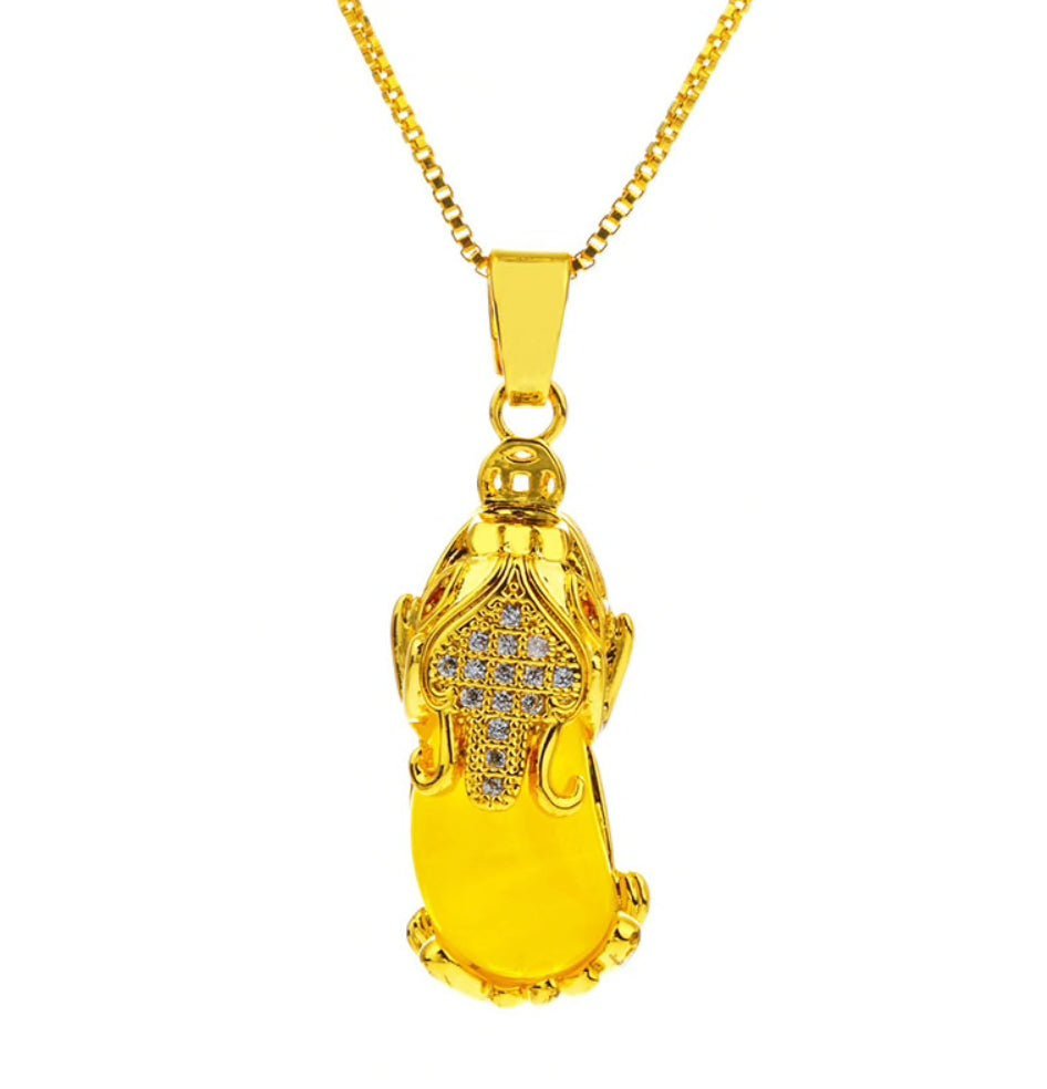 Kailash Way 18k Gold Pixiu Positive Energy Peace Necklace