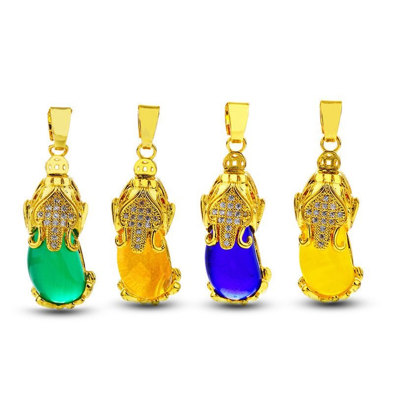 Kailash Way 18k Gold Pixiu Positive Energy Peace Necklace