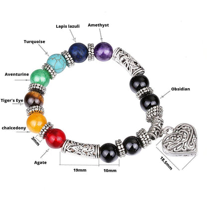 Kailash Way Natural Stone Chakra Balance Energy Bracelet