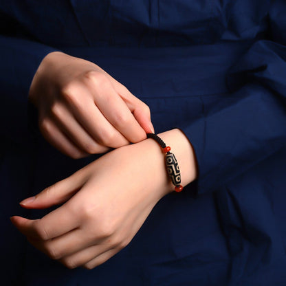 Kailash Way 9-Eye Dzi Prosperity Wealth Attraction Bracelet