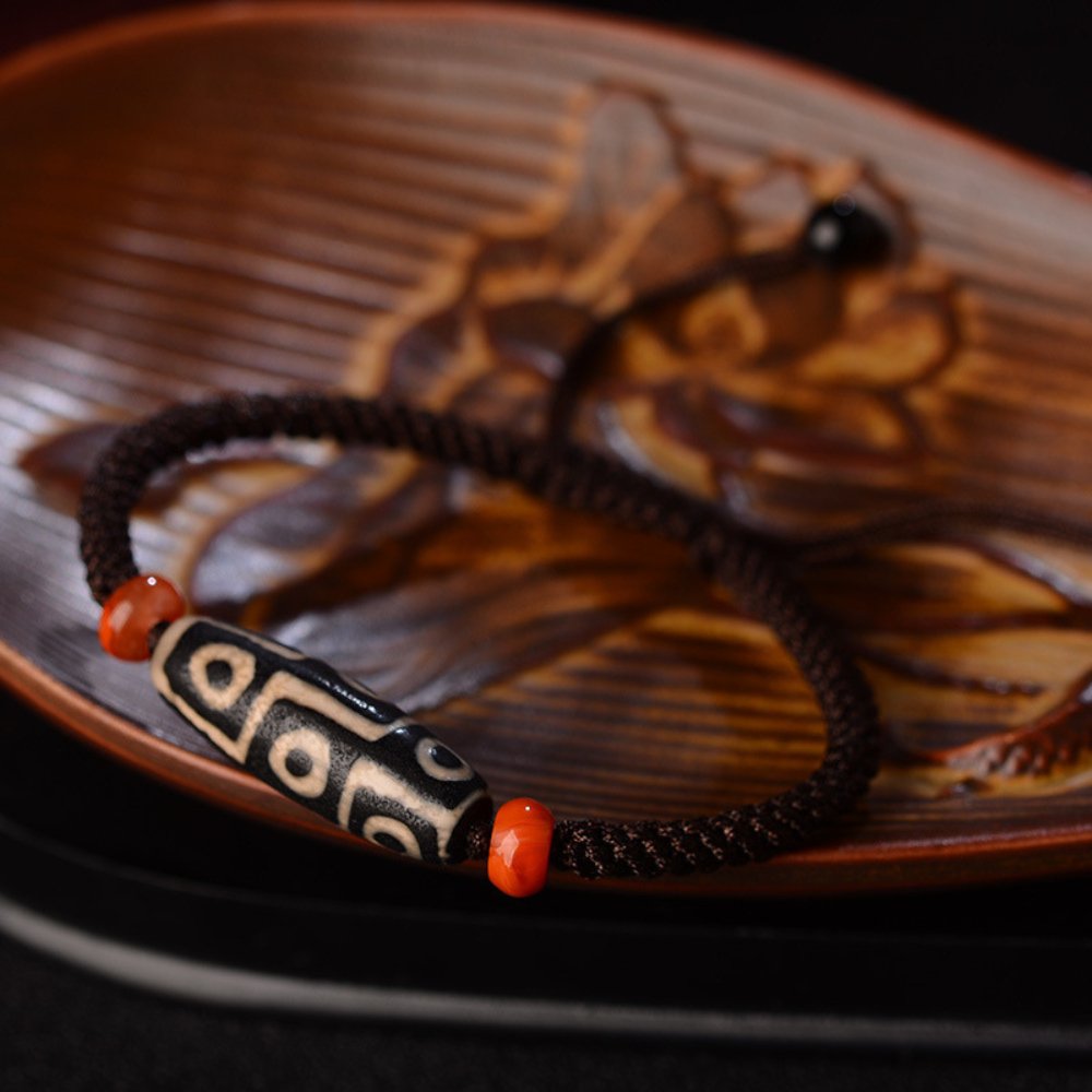 Kailash Way 9-Eye Dzi Prosperity Wealth Attraction Bracelet