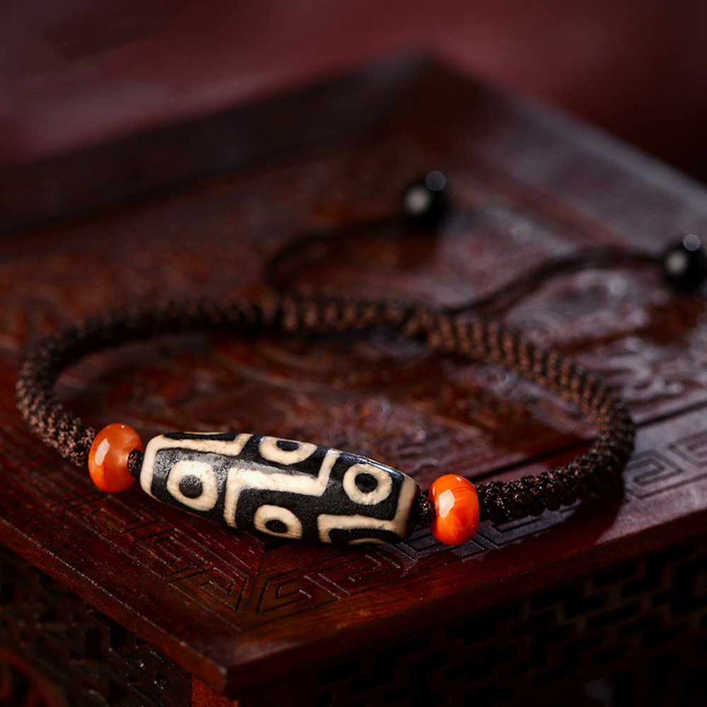Kailash Way 9-Eye Dzi Prosperity Wealth Attraction Bracelet