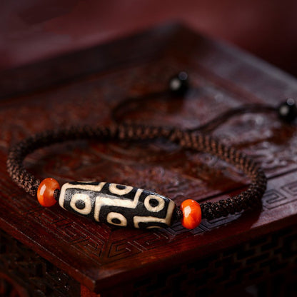 Kailash Way 9-Eye Dzi Prosperity Wealth Attraction Bracelet
