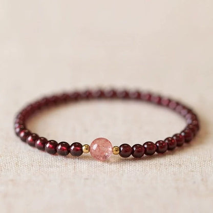 Kailash Way Garnet Lucky Charm Healing Energy Bracelet