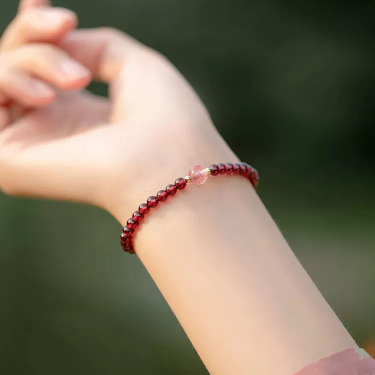 Kailash Way Garnet Lucky Charm Healing Energy Bracelet