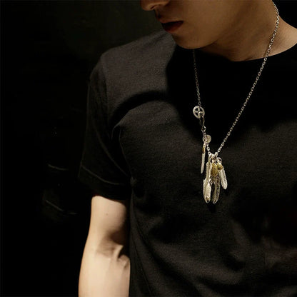 Kailash Way Sterling Silver Feather Spiritual Freedom Necklace