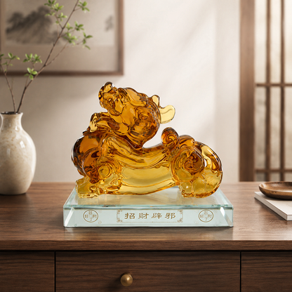 Kailash Way Citrine Piyao Prosperity Luck Figurine