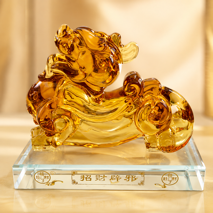 Kailash Way Citrine Piyao Prosperity Luck Figurine