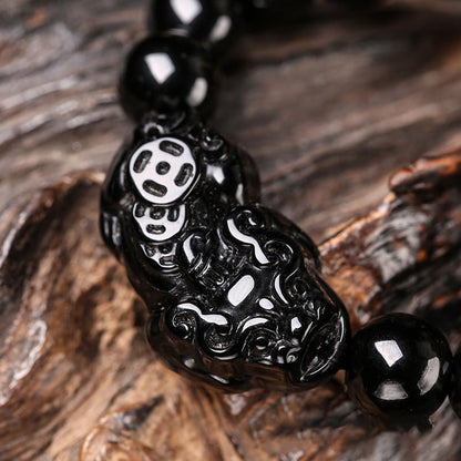 Kailash Way Obsidian Pi Yao Wealth Protection Bracelet