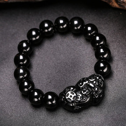 Kailash Way Obsidian Pi Yao Wealth Protection Bracelet