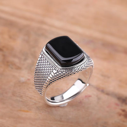 Kailash Way Obsidian Shielding Good Luck Ring