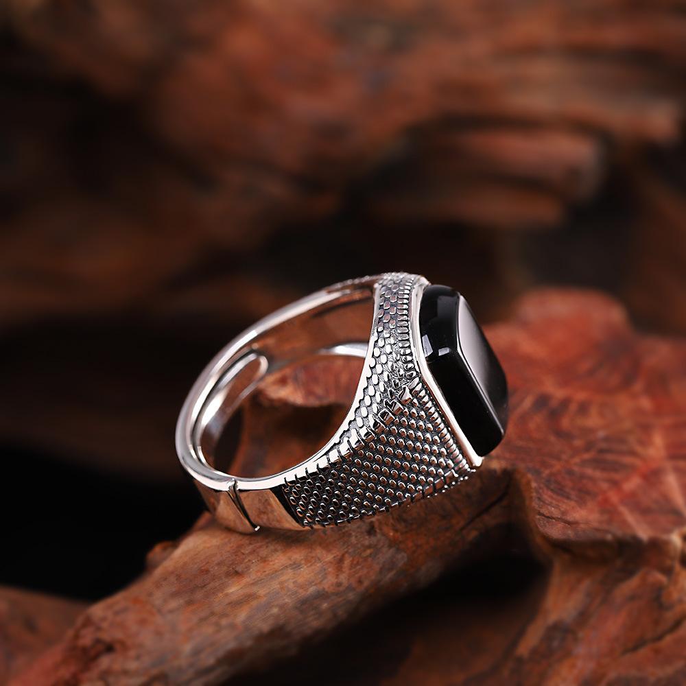 Kailash Way Obsidian Shielding Good Luck Ring