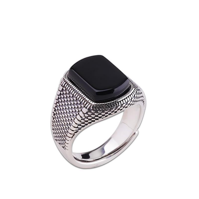Kailash Way Obsidian Shielding Good Luck Ring