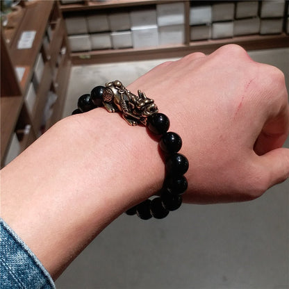 Kailash Way Black Obsidian Abundance Protection Bracelet