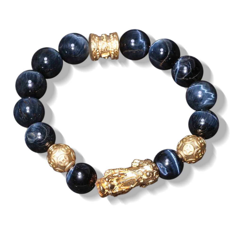 Kailash Way Tiger's Eye Pixiu Wealth Luck Protection Bracelet