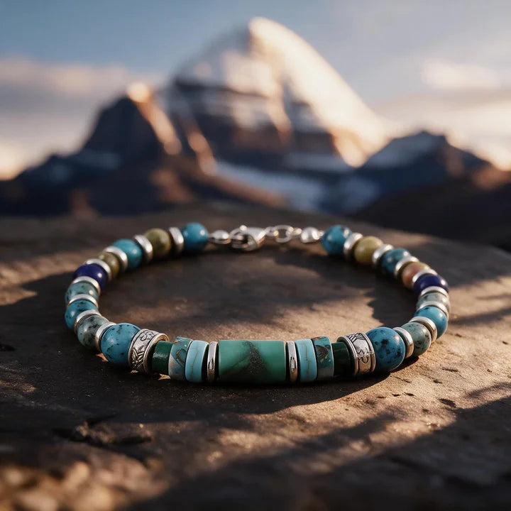 Kailash Way Turquoise Beaded Bracelet For Men And Women