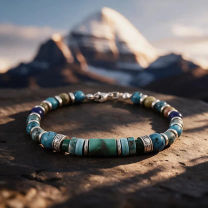 Kailash Way Turquoise Beaded Bracelet For Men And Women
