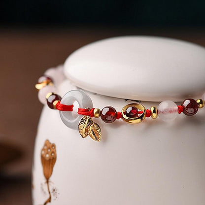 Kailash Way Burmese Jade Coin Prosperity Wisdom Bracelet