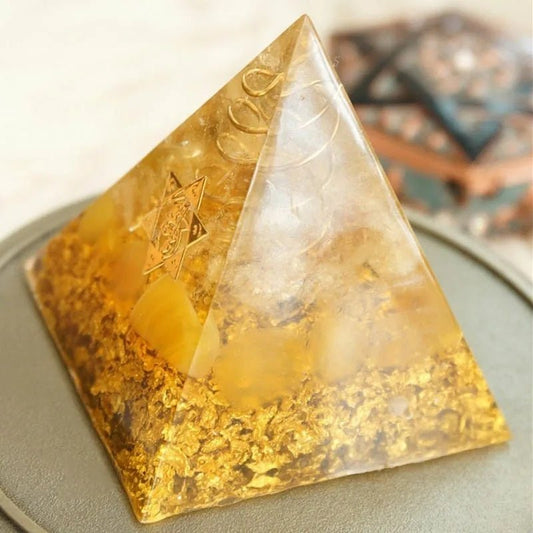 Kailash Way Citrine Abundance Energy Prosperity Pyramid