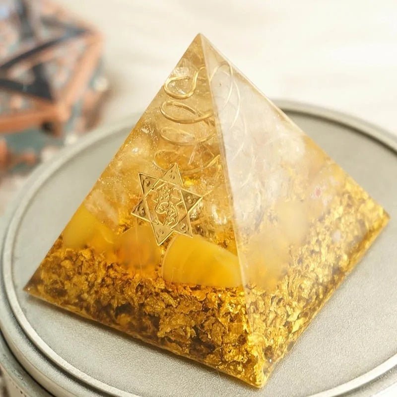 Kailash Way Citrine Abundance Energy Prosperity Pyramid