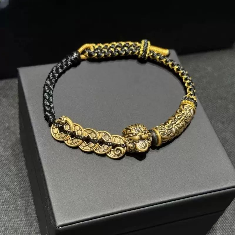 Kailash Way Five Emperor Coins Pixiu Prosperity Protection Bracelet
