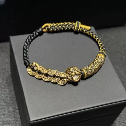Kailash Way Five Emperor Coins Pixiu Prosperity Protection Bracelet