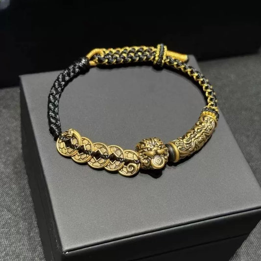 Kailash Way Five Emperor Coins Pixiu Prosperity Protection Bracelet