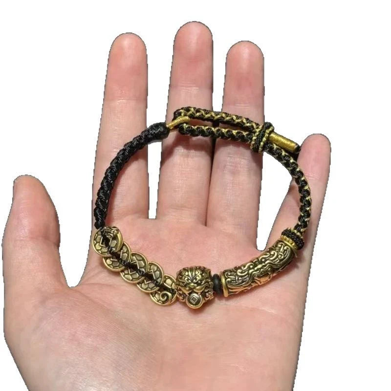Kailash Way Five Emperor Coins Pixiu Prosperity Protection Bracelet