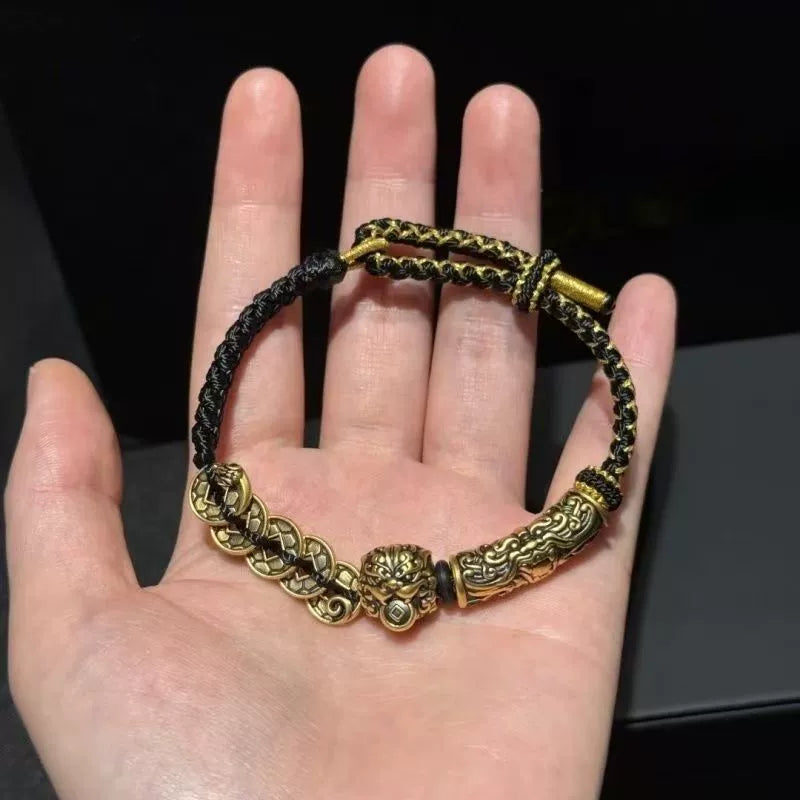 Kailash Way Five Emperor Coins Pixiu Prosperity Protection Bracelet