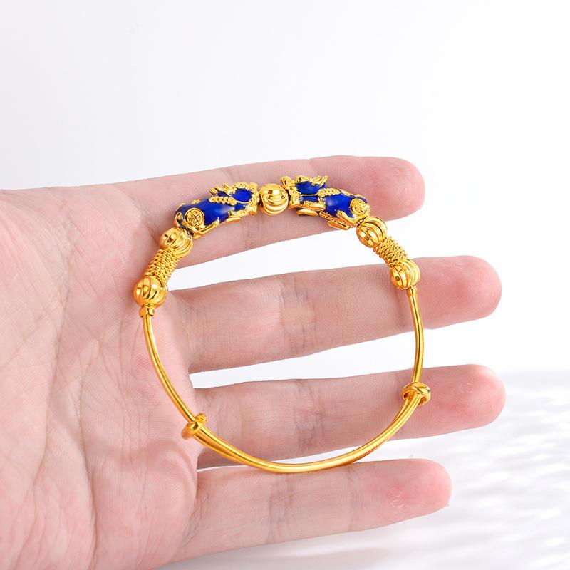 Kailash Way Color Changing Double Pixiu Wealth Protection Bangle