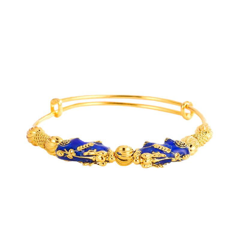 Kailash Way Color Changing Double Pixiu Wealth Protection Bangle