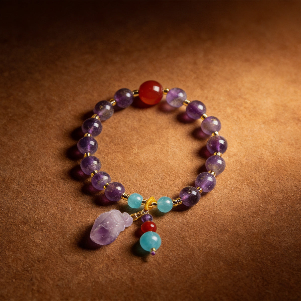 Kailash Way Amethyst Harmony Intuition Calming Bracelet front view