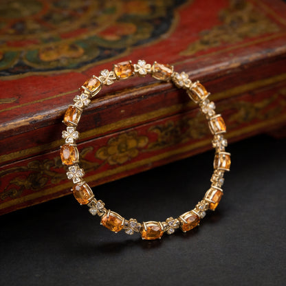 Kailash Way Citrine Stone Prosperity Luck Bracelet front view
